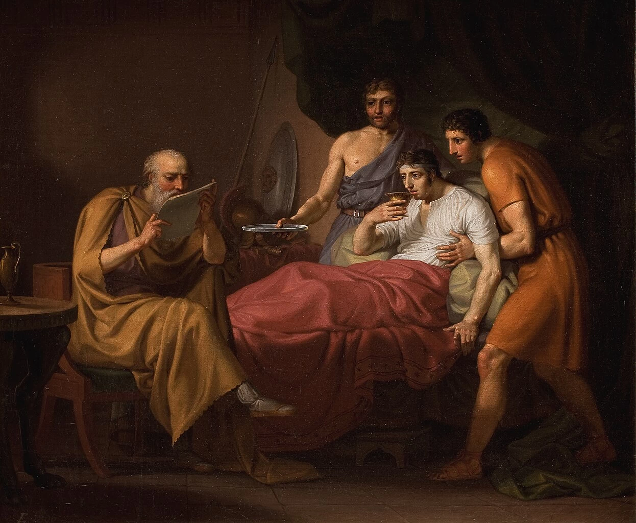 Alessandro Magno sul letto di malattia, 1806 - Statens Museum for Kunst, Copenaghen